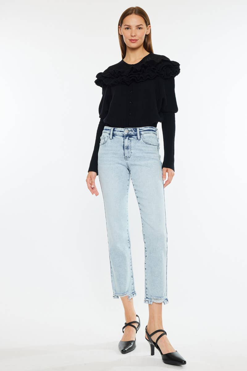 Wild One's Harbor Blue Crop Straight Jeans