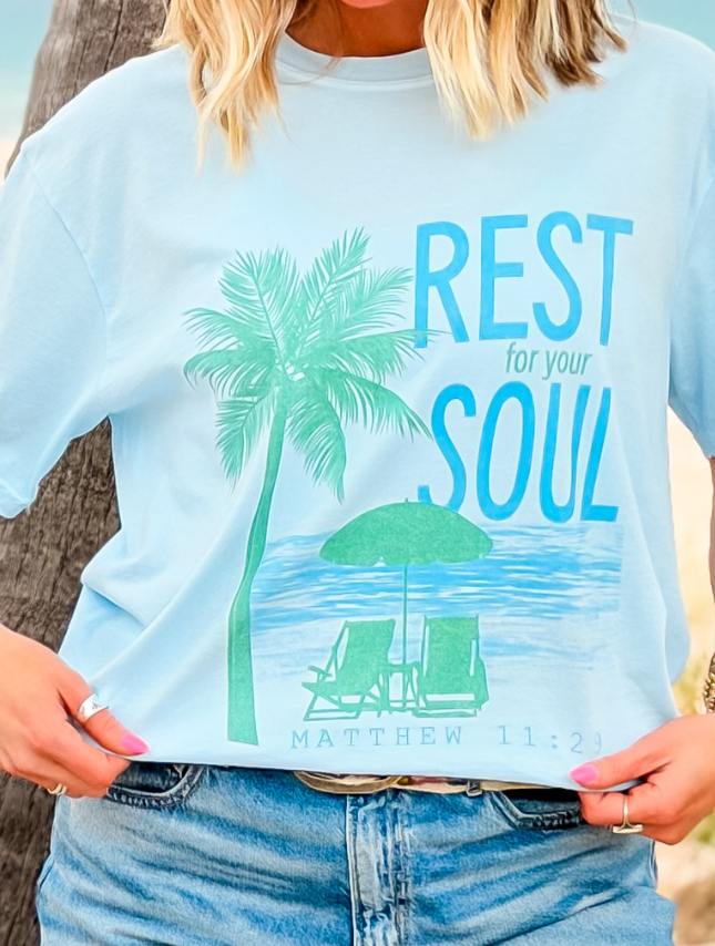 Rest For Your Soul Tee: Chambray
