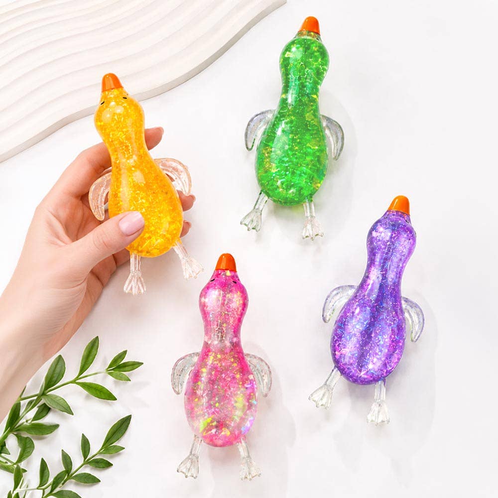 Glitter Duck Squeeze Squishy Stress Relief Toy
