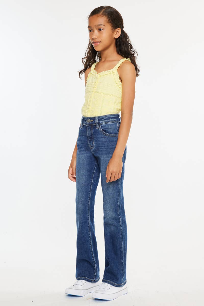 GIRL KIDS OPEN PACKS HIGH RISE BOOTCUT JEANS KANCAN BRAND