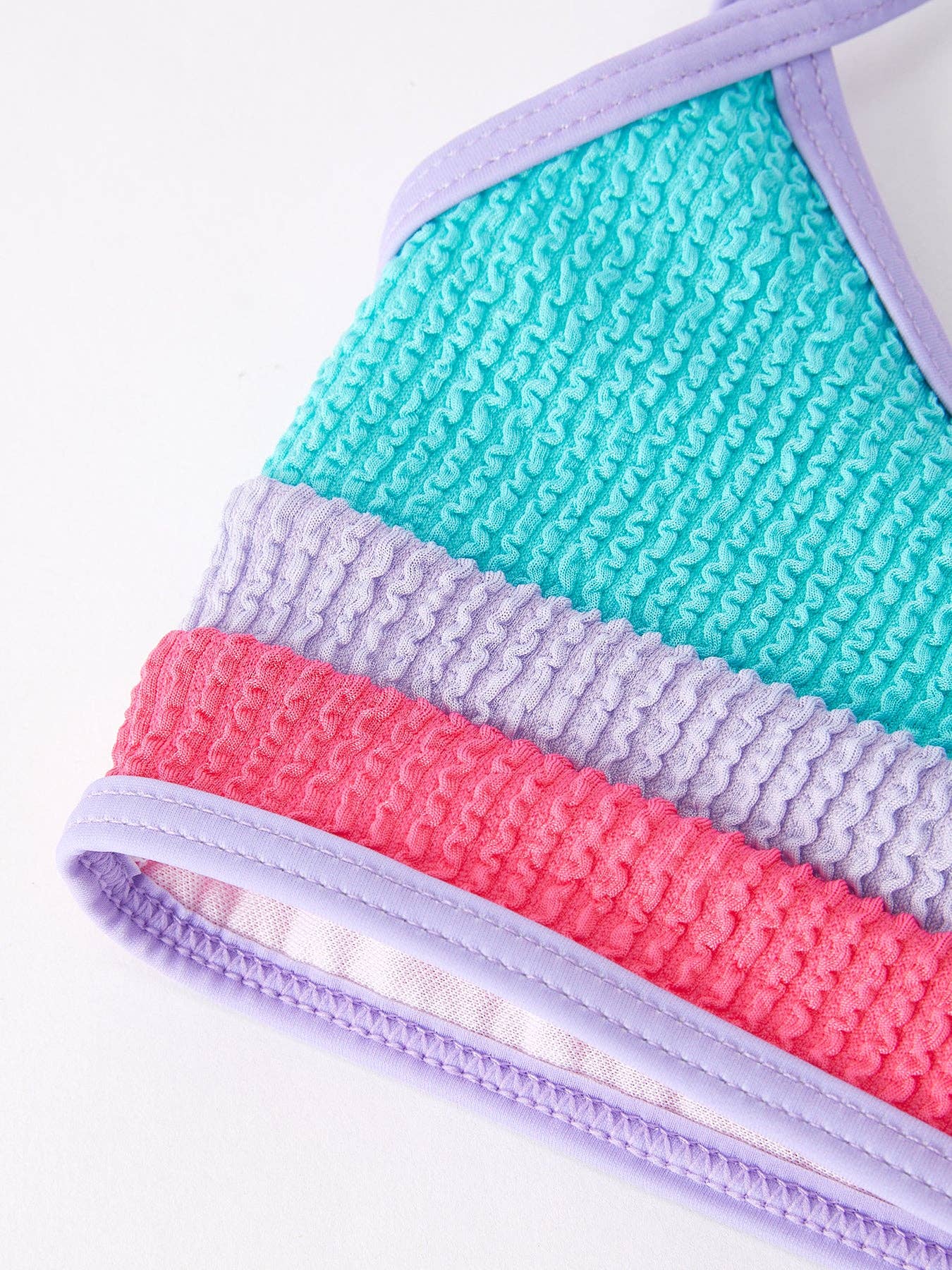 Blue and Red Stripes  Kid's Swimsuit