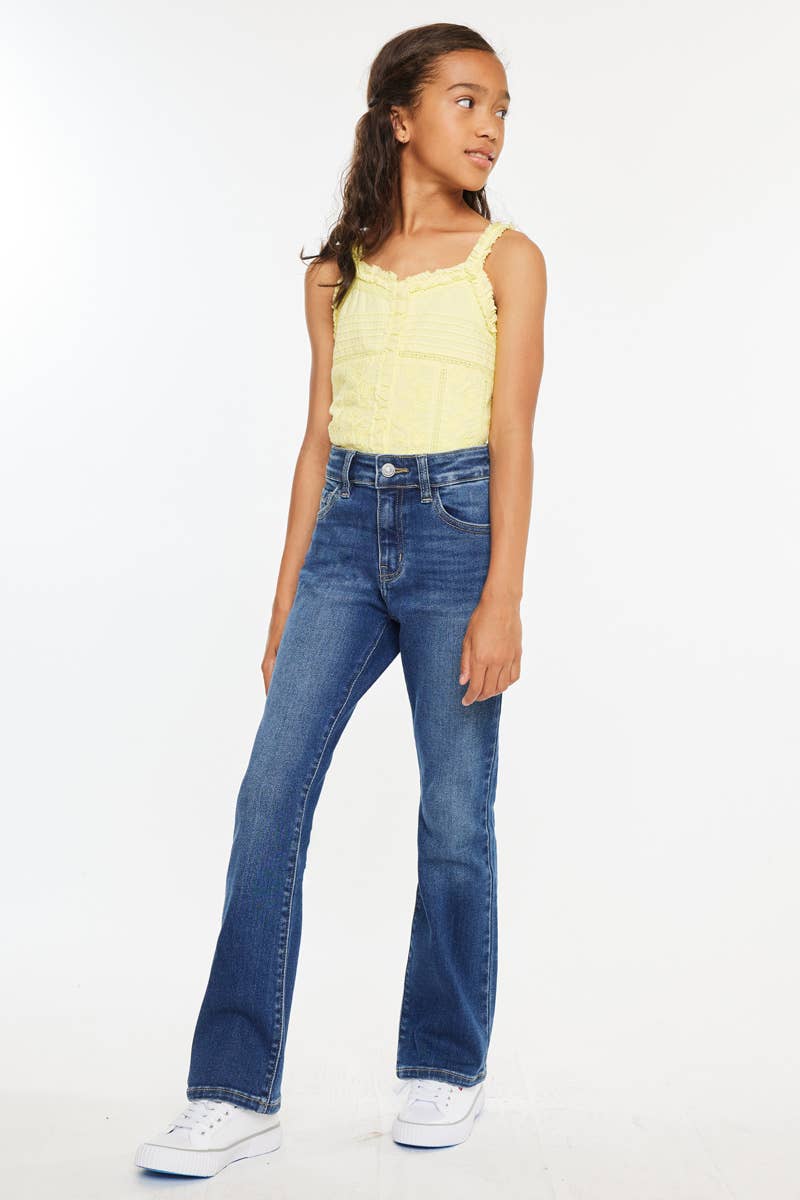 GIRL KIDS OPEN PACKS HIGH RISE BOOTCUT JEANS KANCAN BRAND