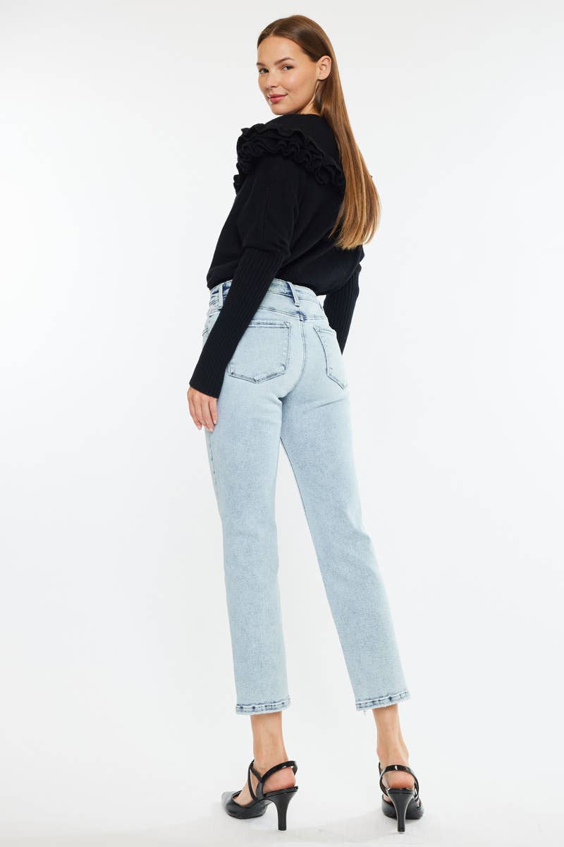 Wild One's Harbor Blue Crop Straight Jeans