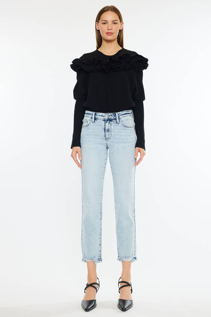 Wild One's Harbor Blue Crop Straight Jeans