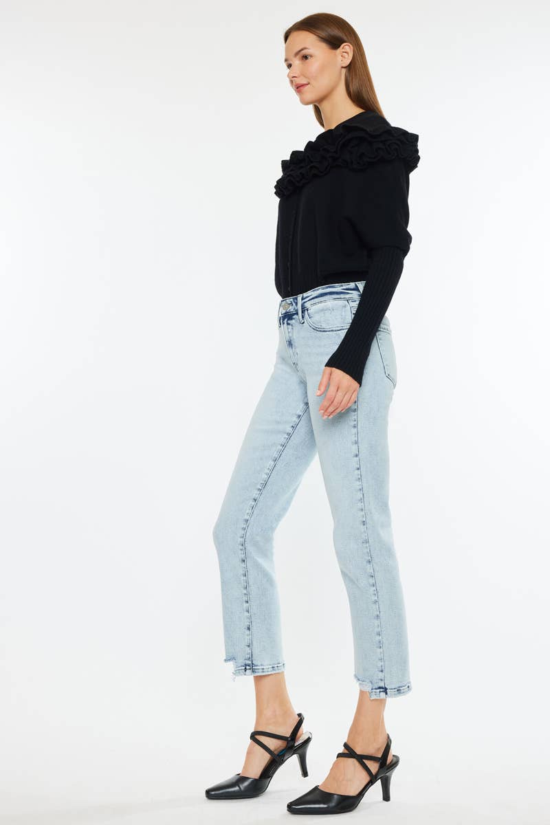 Wild One's Harbor Blue Crop Straight Jeans