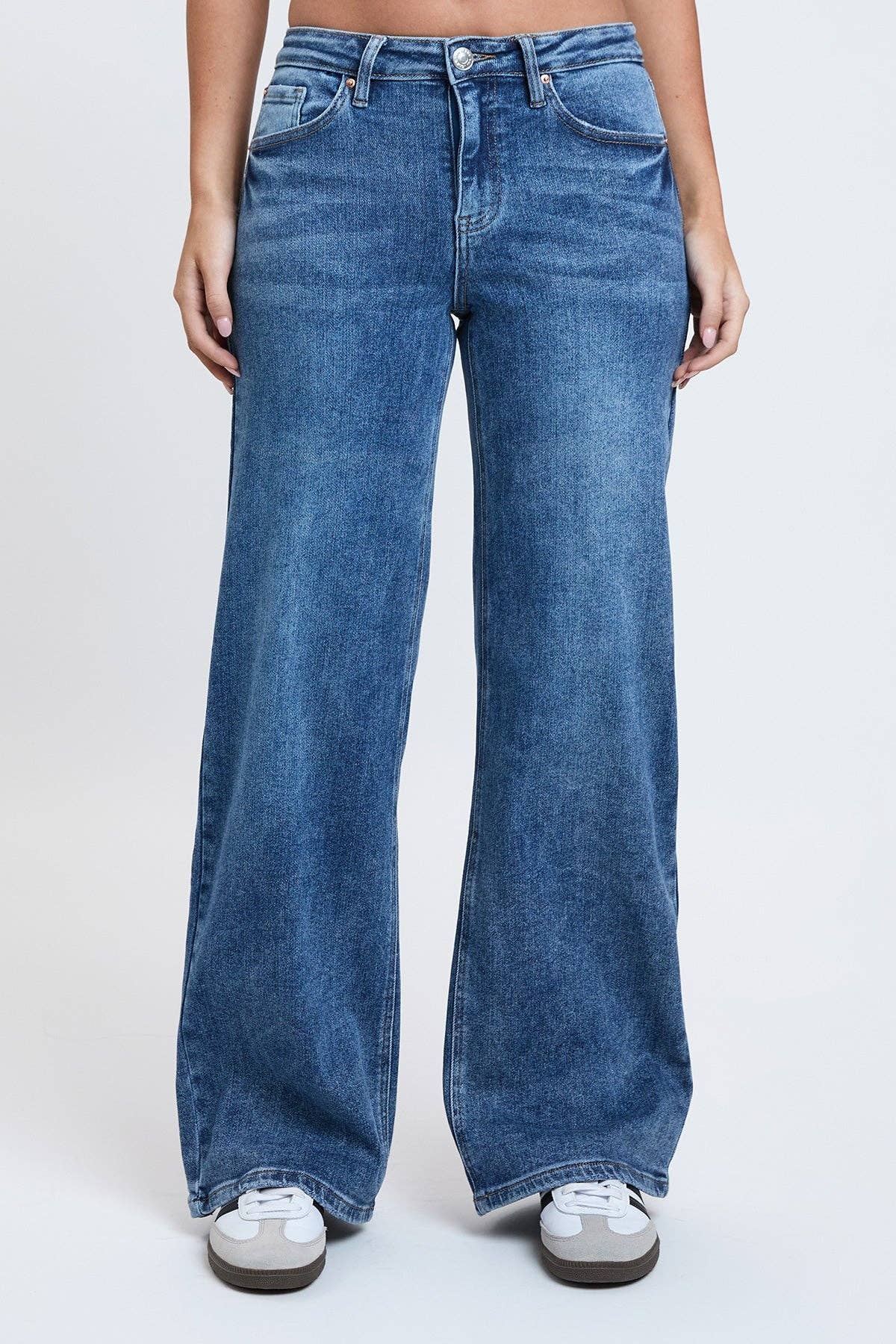 Luxe Bella Wide Leg Jeans MEDIUM WASH
