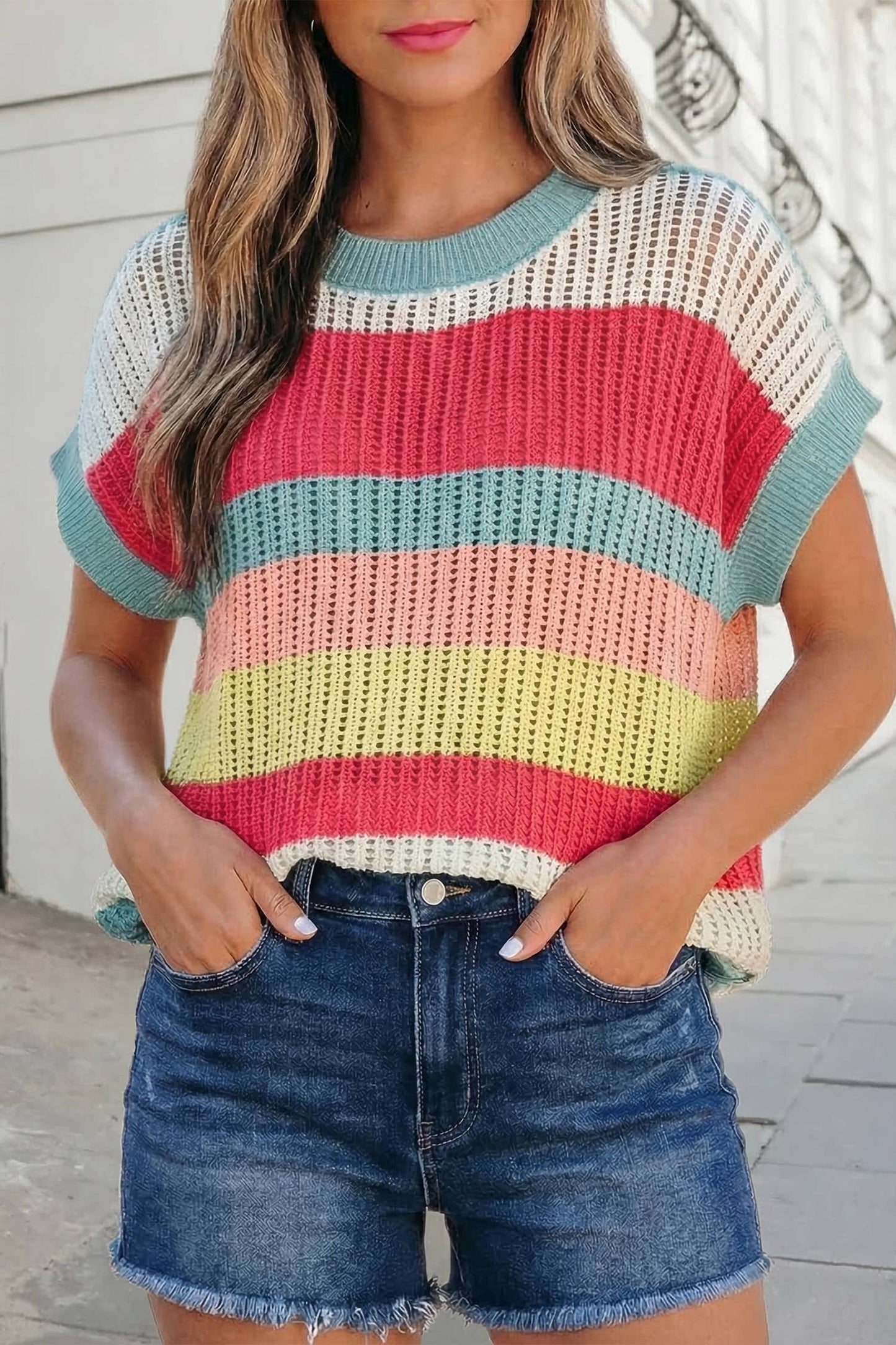 Sunset Stitches Sweater 🌸