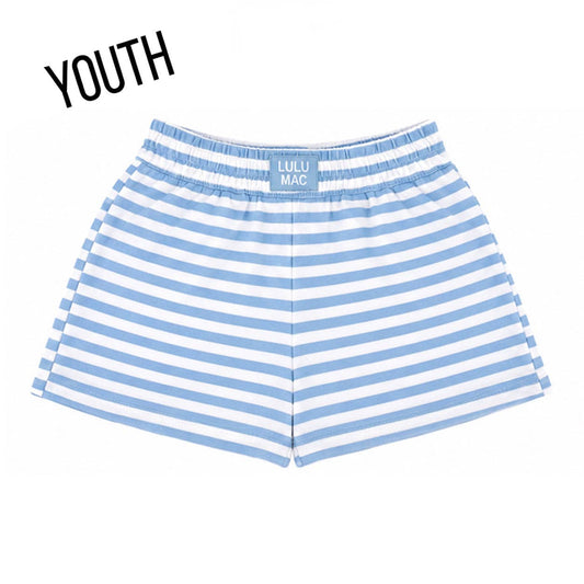 LULU MAC Match me Stripe Shorts (Blue & Pink)