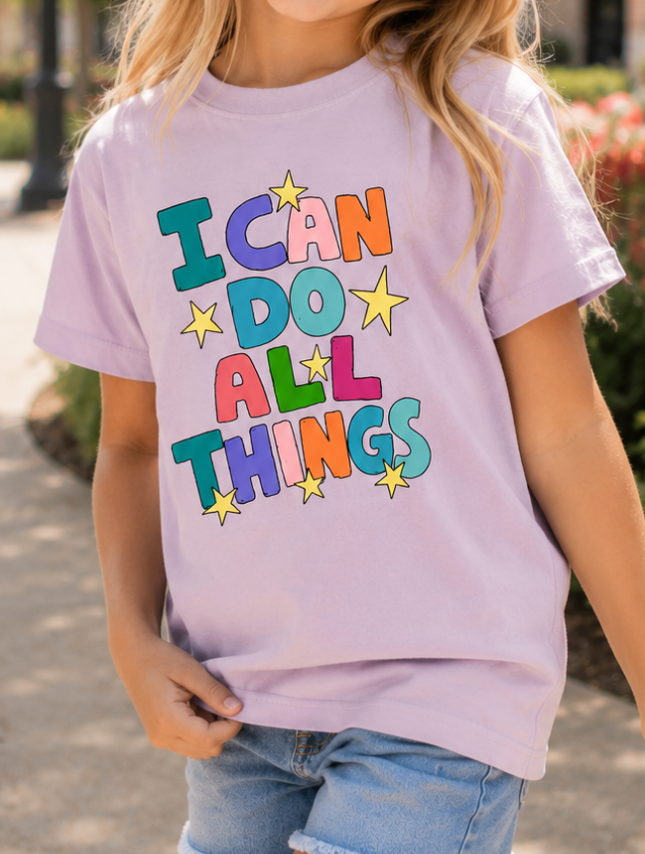 I Can Do All Things - Youth Tee Orchid