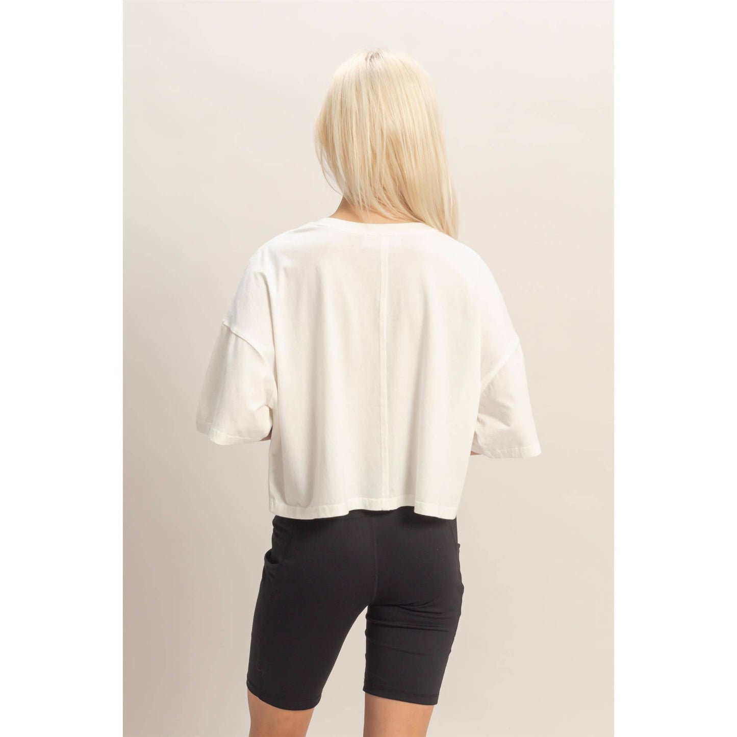 Raw Edge Star Patch Crop