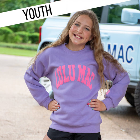 Lulu Mac Youth Sweatshirt PURPLE/PINK PUFF
